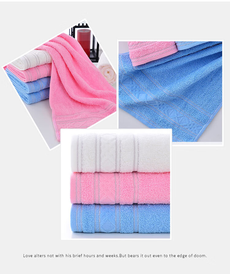 Grace Towel, Combed Cotton Towel, Single Boxed Face Towel, 34*72cm, Random Color, W0403 8