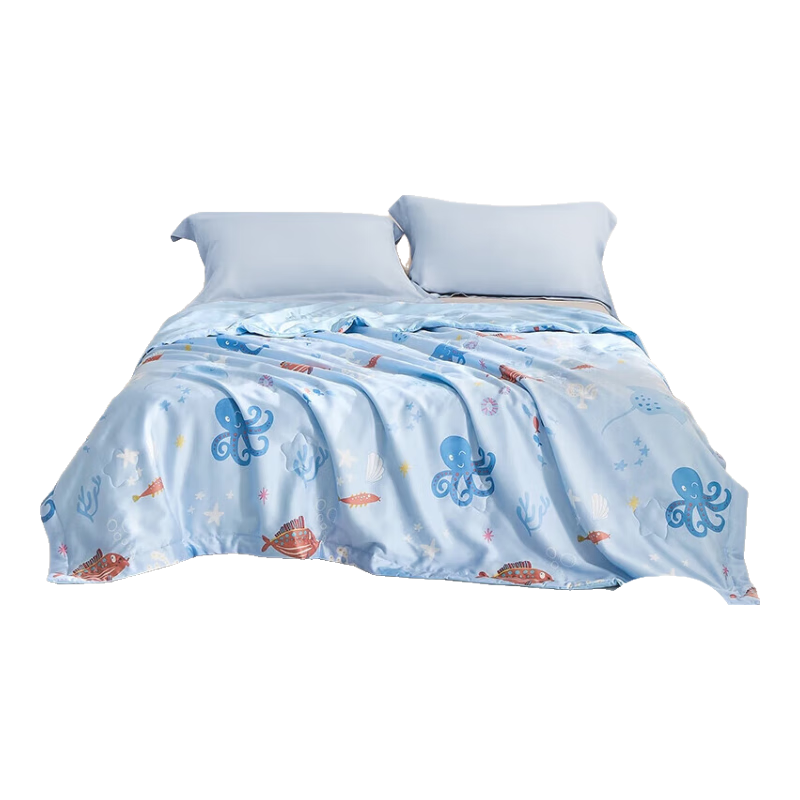 Luolaikids Silk Comforter, 100% Silk Duvet Insert for Infants And Toddlers, Class A Washable, 60-Count Lyocell Tencel Summer Quilt