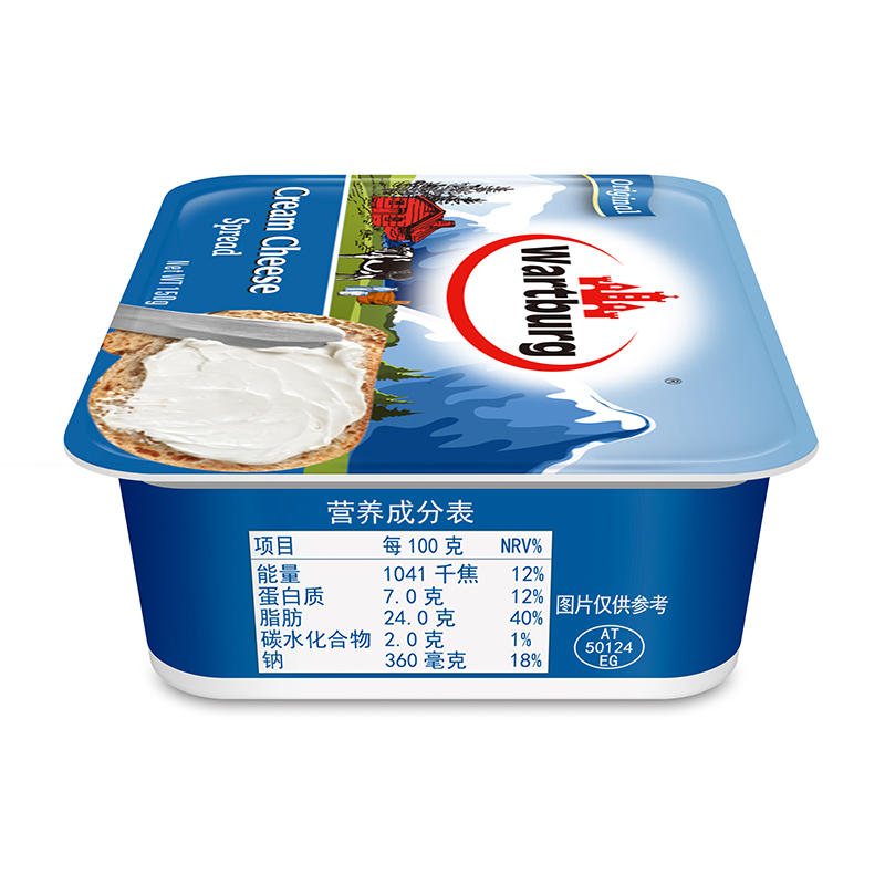 沃特堡（wartburg）奥地利进口 原味涂抹奶油奶酪150g 冷藏 烘焙 早餐 原制奶酪