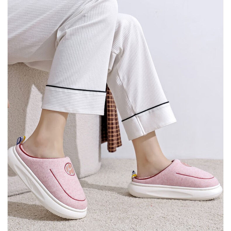Huili Cotton Slippers, Thick Autumn And Winter Indoor/outdoor Couple Non-Slip Fleece-Lined Warm Cotton Shoes, HL0676, Brown, Size 42-43 16