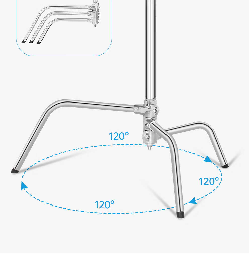 AMBITFUL Photography Magic Leg Light Stand 3.2m Inclined Arm Bracket, Ceiling Light Stand, Professional Studio Equipment, High Load-Bearing Light Stand, Suitable for Flash Lights, Photography Lights, Continuous Lighting, And Live Streaming Lights 10