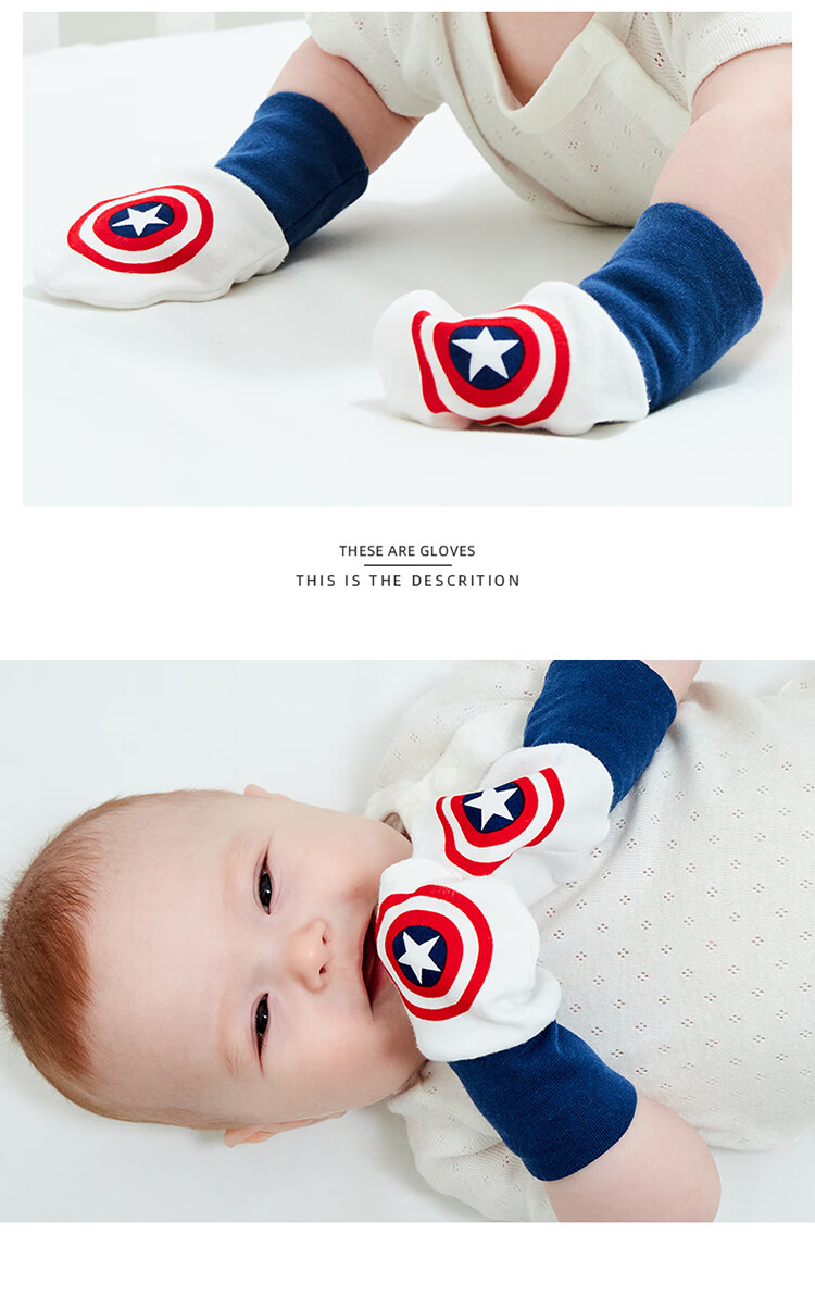 LAXIALIYA Newborn Baby Gloves Anti-Scratch Mittens Pure Cotton for Infant Boys Spring Autumn Winter 9