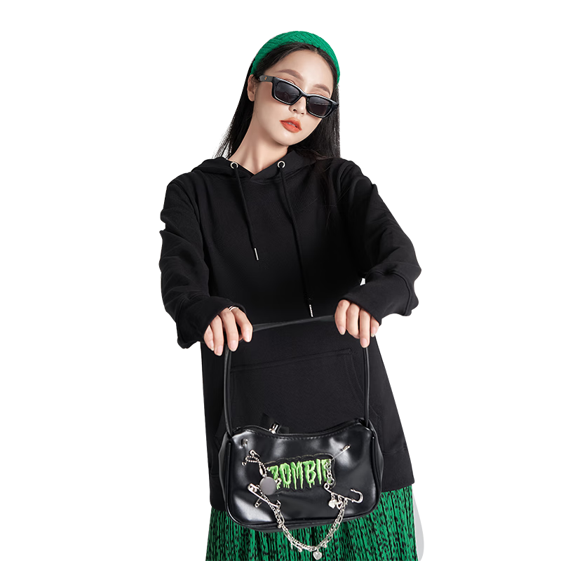 Langsha Women's Hooded Sweatshirt Spring Autumn Thick Casual Versatile Sports Loose Fit Long Sleeve Couple Jacket