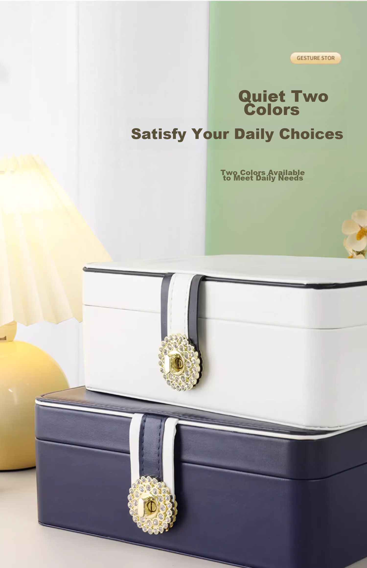 Jiadu Jewelry Storage Box for Necklaces, Earrings, Rings, Earrings, Luxury High-End Exquisite Watch Chain Organizer Jewelry And Gemstone Gift Box 19