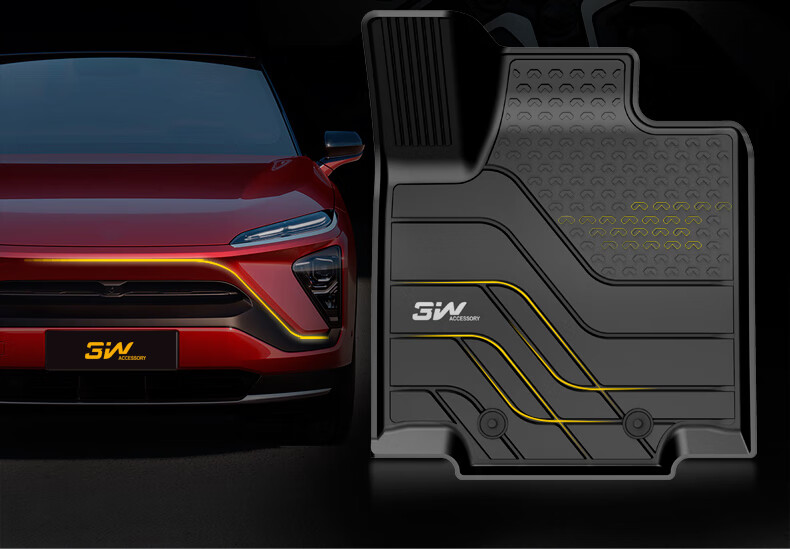 3W Suitable for NIO ES6 Dedicated TPE Car Floor Mats, EC6 New Energy Exclusive Model + Carpet Surface, 2023-2026 Models 7
