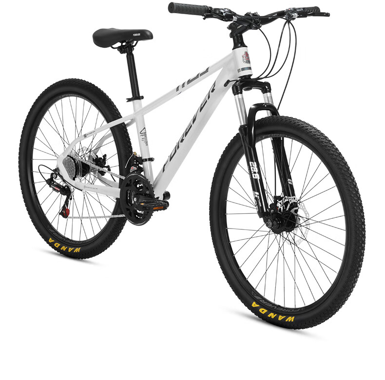 FOREVER Mountain Bike, 24-Speed, 26-Inch, Hydraulic Disc Brakes, for Men And Women, Adult And Student Use, City Off-Road Bicycle, Gray 34