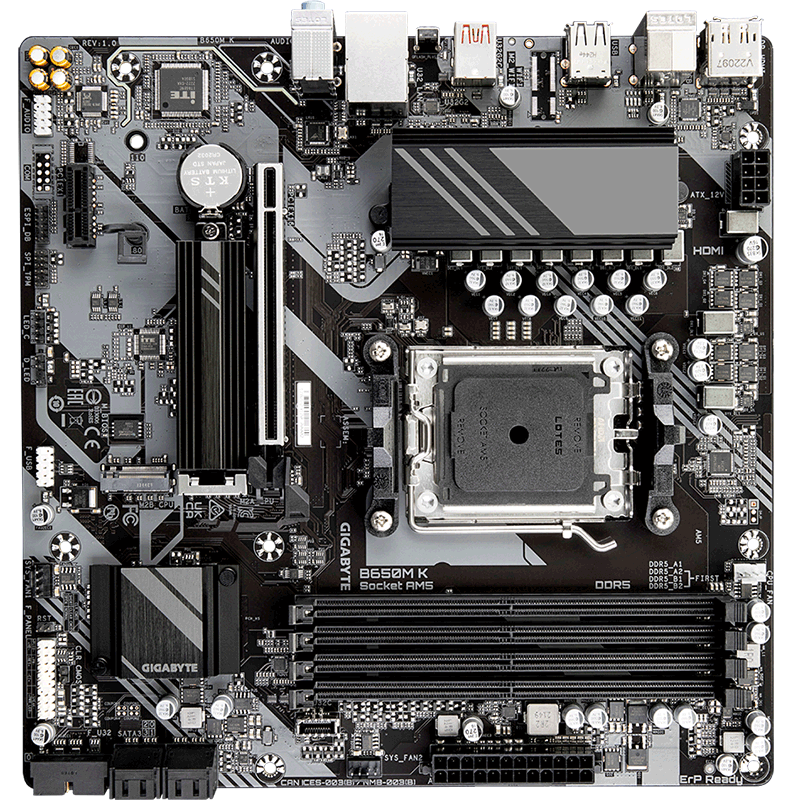 GIGABYTE B650M K Motherboard DDR5 Supports AMD CPU AM5 7950X3D/7900X3D/7800X3D