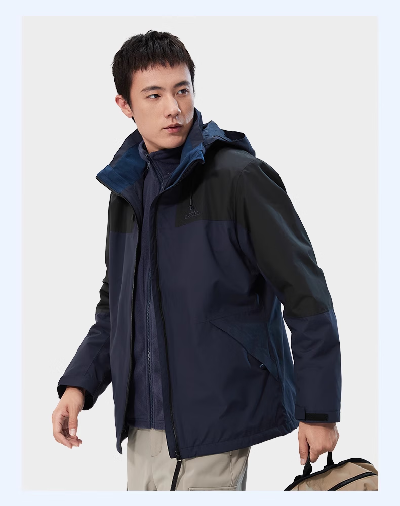 CAMEL Windbreaker for Men And Women, Couples Style, Moisture-Wicking, Cold-Resistant, Warm Fleece Three-In Mountaineering Jacket A1W13a1118 30