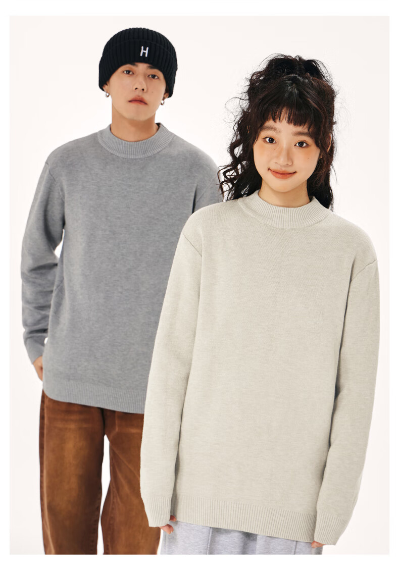 JEANSWEST LIFE New Chinese-Style Knit Sweater for Men, Autumn And Winter Warm Semi-Turtleneck Sweater, National Trend Casual Style Men's Sweater, Handsome 11