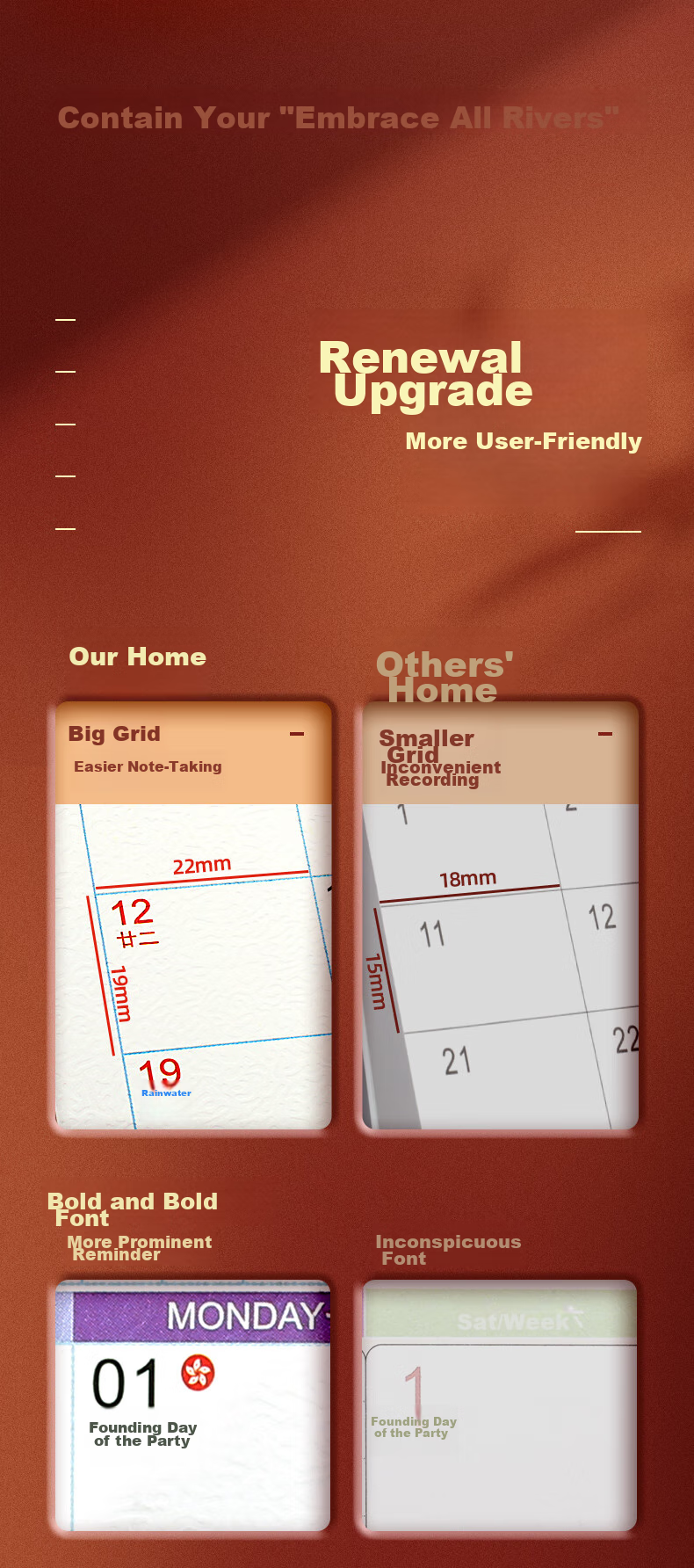 Jinzhi 2026 Leather Calendar, Horse Year Gift Box/red, 2025 Calendar Notebook, Monthly Calendar, Year Calendar, Weekly Calendar, Planner Book, Office Desktop Decoration, Office Gift 7