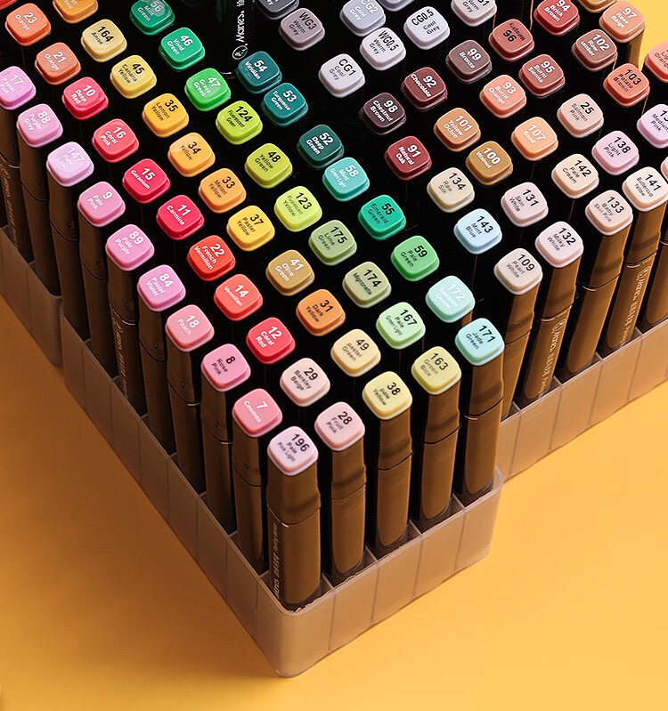 马利(maries)80色马克笔套装 双头记号水彩笔酒精绘画设计油性笔