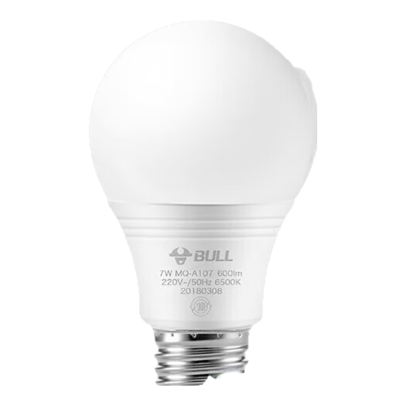 BULL LED Bulb, E27 Screw Base Globe Lamp, 7W Globe Bulb, Warm Yellow Light (Warm White Light), 3000K