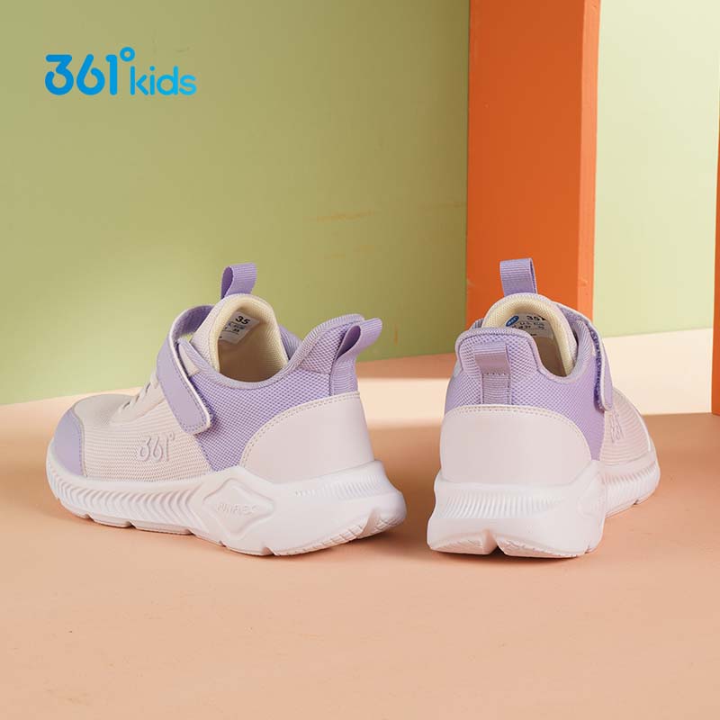 361° Children's Sports Shoes for Boys And Girls (Ages 3-12), Impact-Resistant Toe, Mesh Casual Running Shoes, Purple, Size 36