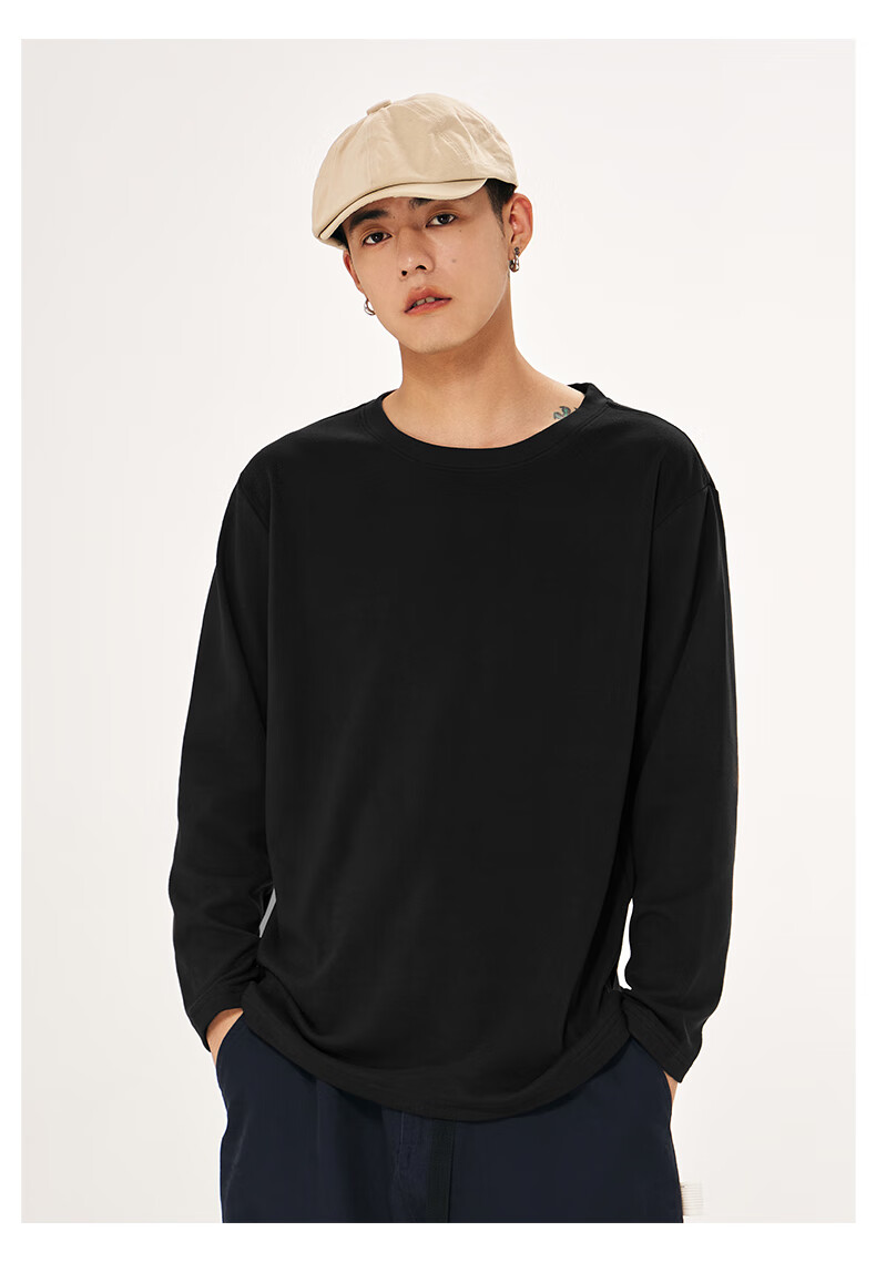 JEANSWEST LIFE Men's Long Sleeve T-Shirt Winter Thick Warm Fleece-Lined Crew Neck Thermal Shirt 9