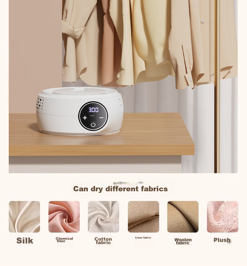 AUX [Ziguang Sterilization + Digital Display] Portable Clothes Dryer, Travel Drying Machine, Foldable Compact Home Use Clothes Dryer for Baby Clothes And Underwear, Disinfection Dehumidification Dormitory Clothes Drying Gadget 11