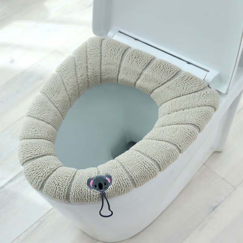 HOUYA Toilet Seat Covers, 2-Pack, Knitted Toilet Seat Cushions, Washable, Suitable for All Seasons