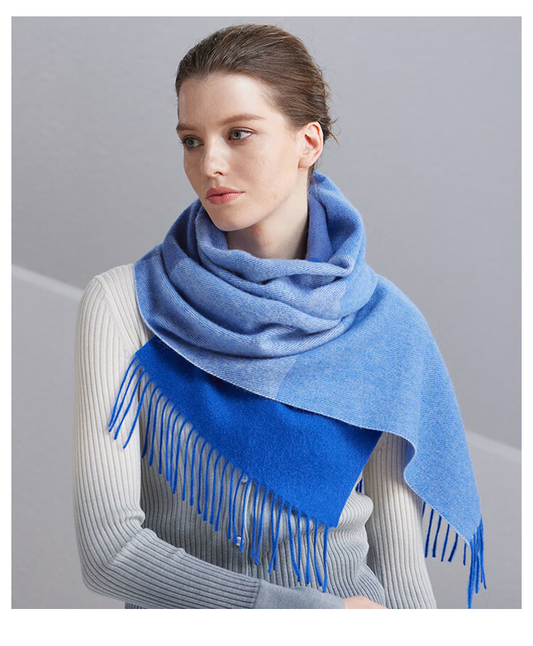Hengyuanxiang 100% Cashmere Scarf, Women's Shawl, Warm Neck Warmer, Birthday Gift for Mom, Present for Elders 47