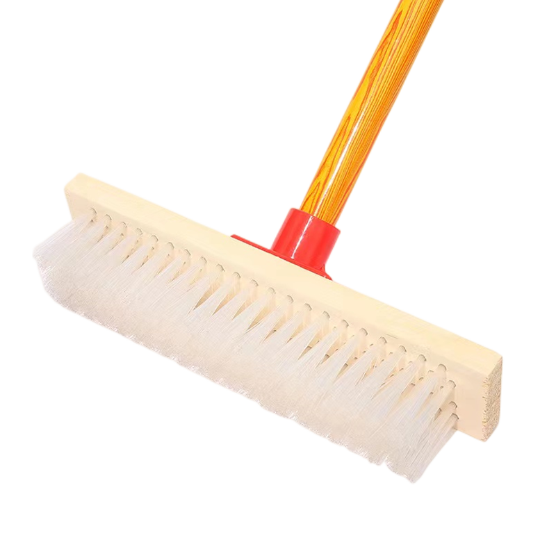 CIRY Floor Scrubber with Long Handle And Hard Bristles, 30cm, for Cement Surfaces, Courtyards, Moss, Tiles, Sanitation And Cleaning