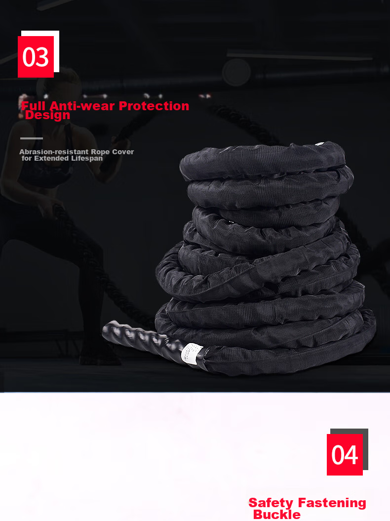 AiMeiShi Combat Rope, Fitness Rope, Physical Training Swinging Rope, Professional Physical Training Rope, Fitness Strength Rope, 9 Meters 6