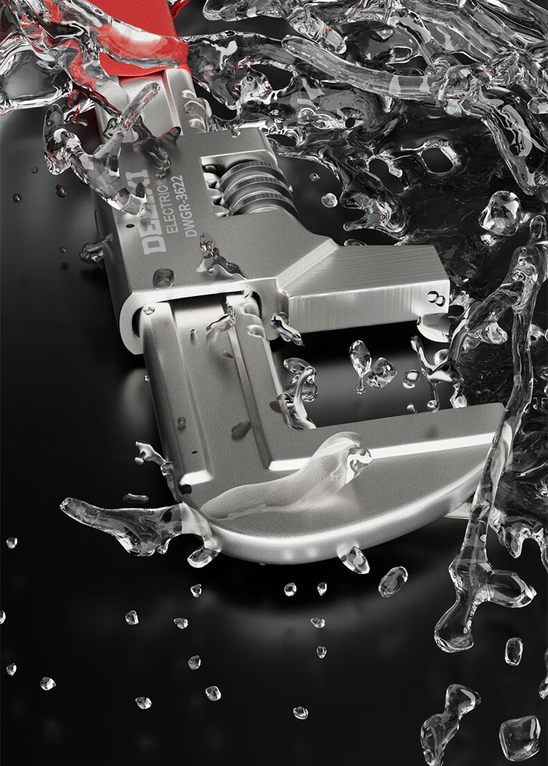 Delixi Adjustable Wrench Universal Multi-Function Pipe Wrench Thickened F-Type 15 Inch Right Angle Wrench 100mm Opening 9