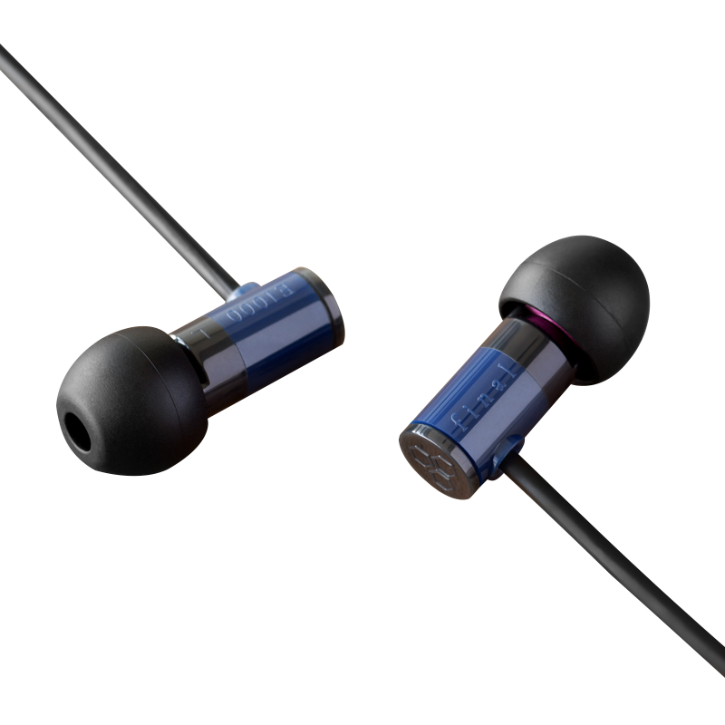 FINAL Audio E1000 Portable In-Ear Headphones, Lossless Music Earphones, Trendy Earbuds, Blue