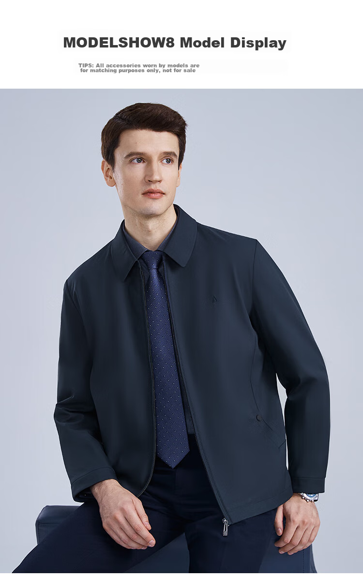 FIRS [Fleece-Lined] Jacket for Men, Lapel Collar, Windproof, Warm, Spring And Autumn, Business Casual, Commute, Work, Waterproof Coat 11