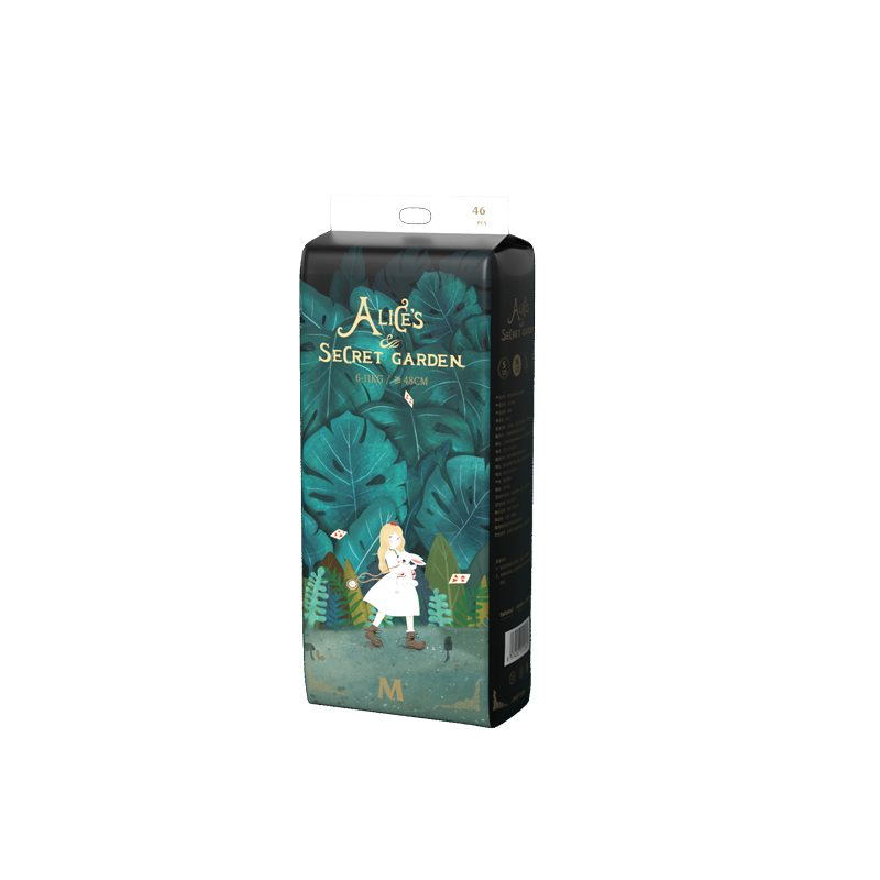 Bebetour Alice Dream Diapers M46 (6-11kg), Overnight Use, Targeted Absorption [Brand Direct Supply, Safe Quality]