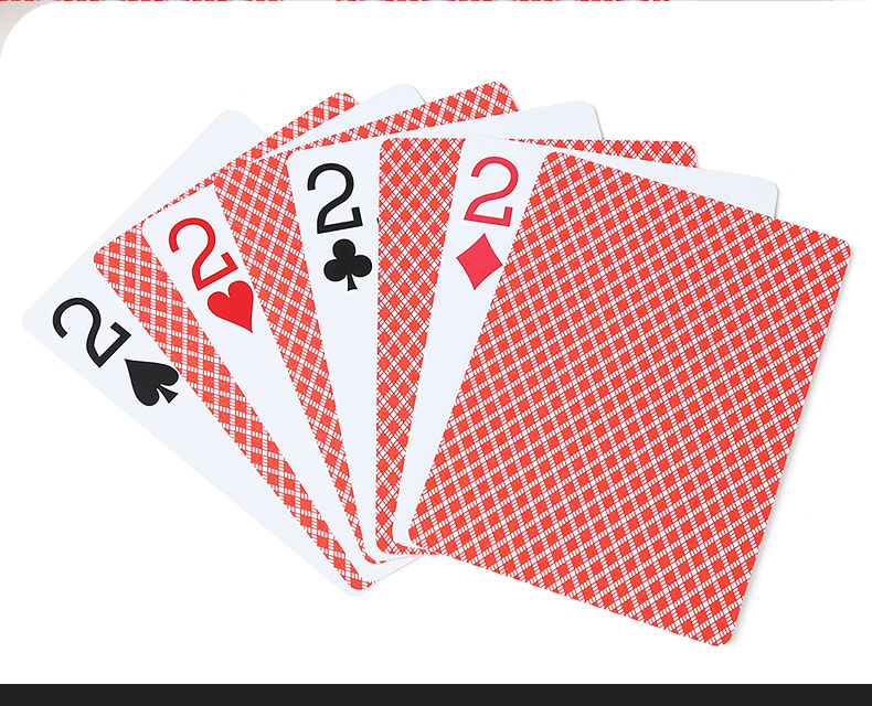 Miaoji Texas Hold'em Plastic Playing Cards, Waterproof Frosted PVC Large Print Poker Cards [Red And Blue, 12 Decks] MJ8377 6