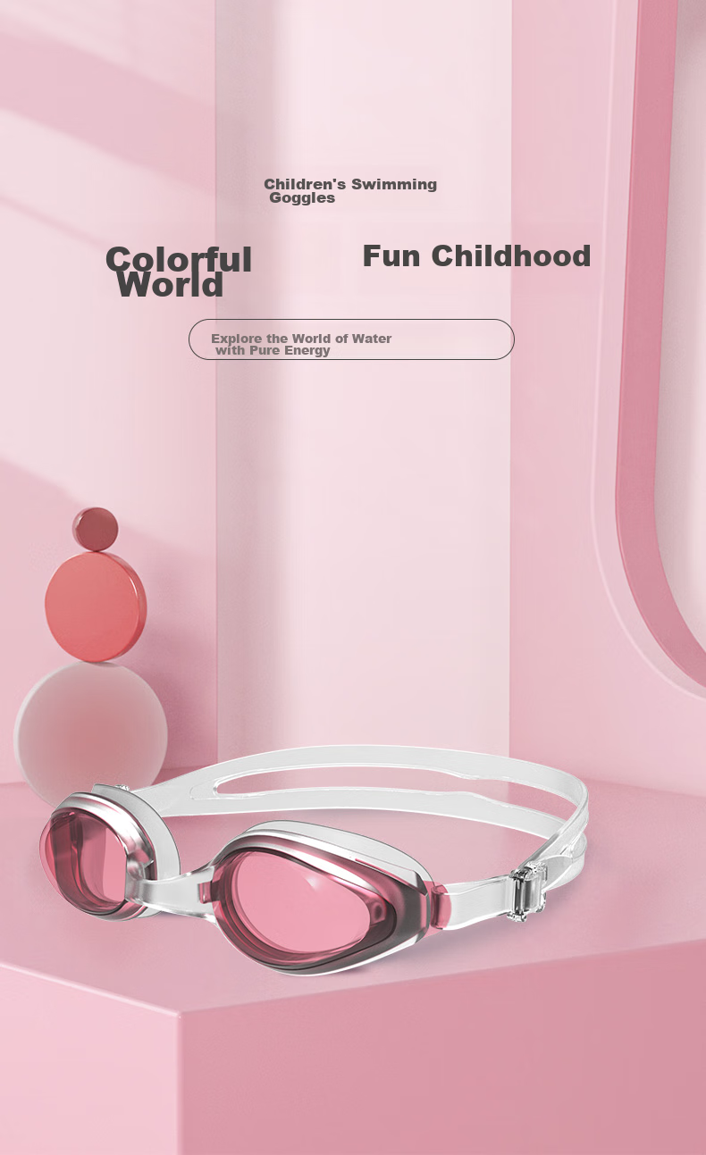 COCOLIC Children's Swimming Goggles, Soft And Comfortable, Waterproof, Anti-Fog, HD Clear, Suitable for Ages 7-12, CO-4100 Lemon Tree 1