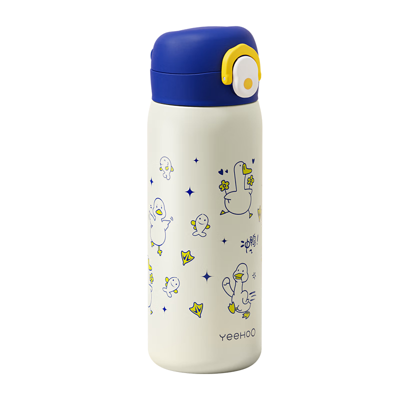 YEEHOO 316 Stainless Steel Insulated Children's Straw Cup Double Lid Cup Pregnant Women Insulated Student Water Bottle Outdoor 500ml