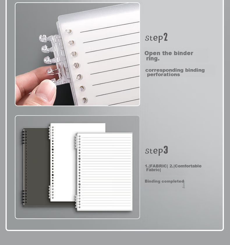 Jinzhi B5/60-Sheet Refillable Notebook Thickened Mistake Correction Spiral Detachable Binder Lined Paper Lightweight High-Quality Diary Mocha Light Coffee 10