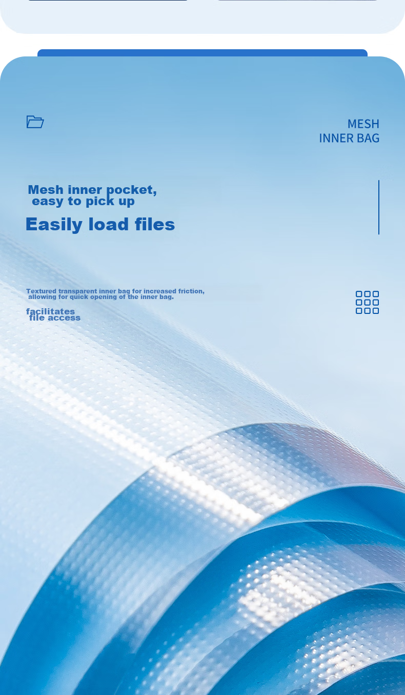 Deli 6 A4/60-Page Document Folders with Pockets, Large Capacity Business File Organizers, Loose-Leaf Storage Folders for Bids, Contracts, And Receipts, Office Supplies 33436 9