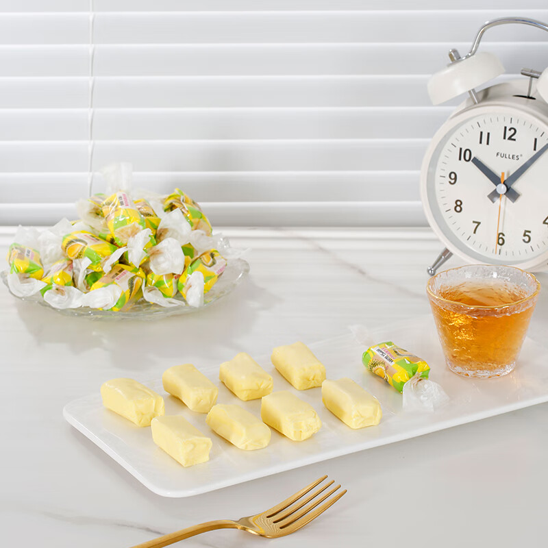 锦大然味家 榴莲味奶糖 460g/袋装 糖果 牛轧软糖 婚庆喜糖 零食