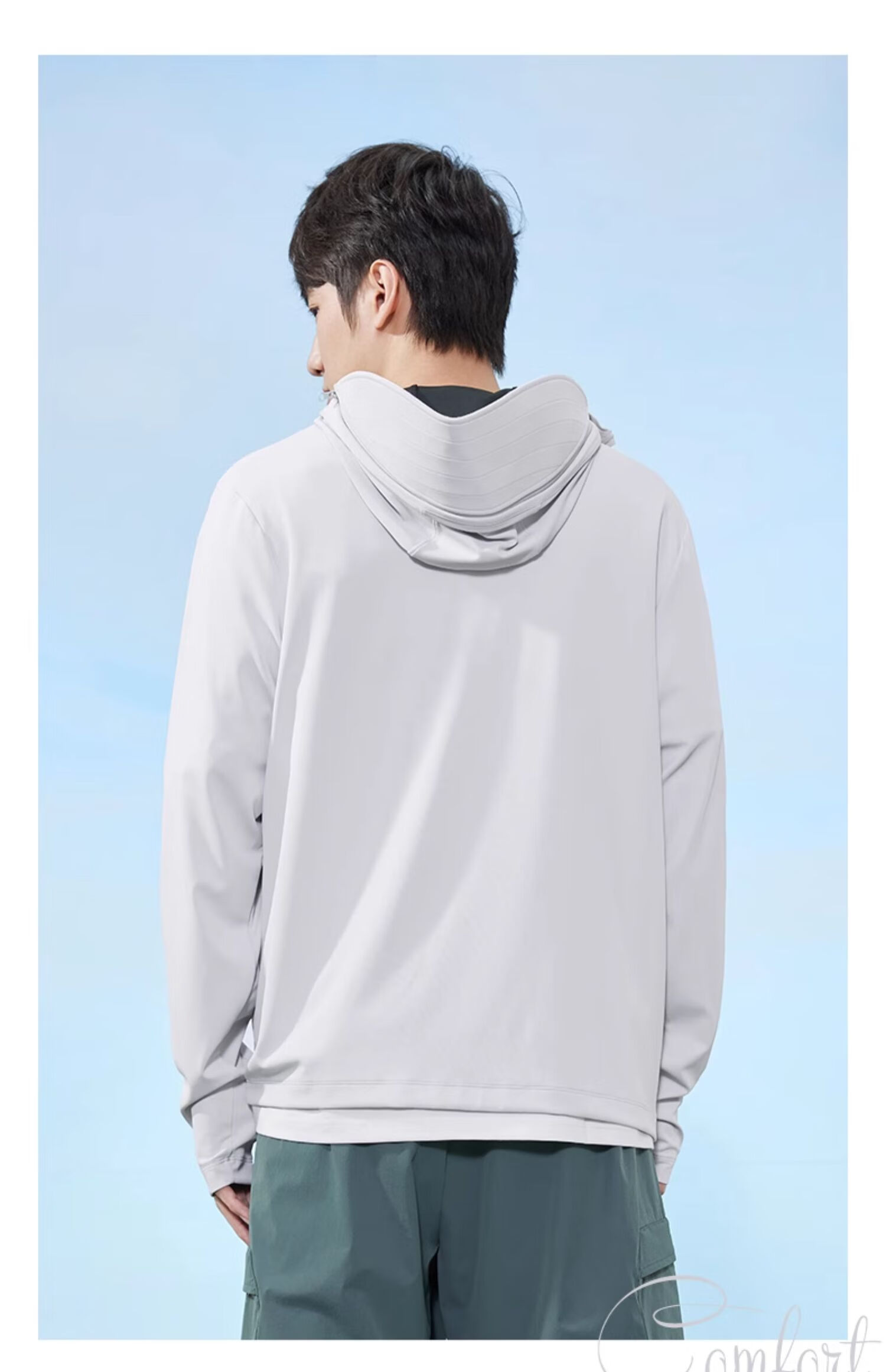 CAMEL Cool White Outdoor Sun Protection Clothing for Men And Women, Summer UV Protection Original Yarn Ice-Cool Breathable Sun Protection Jacket 1007 11