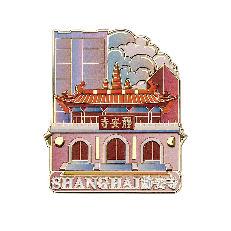 Xiaodiaojiang Chinese Style Hubei Liaoning Beijing Forbidden City Museum Cultural And Creative Refrigerator Magnet Sticker Suzhou Hangzhou Tourist City Landmark Souvenir Wuhan University Shanghai Jing'an Temple