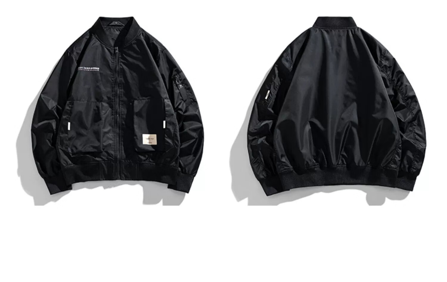 Dingfengbaoluo Outdoor Hiking Windbreaker Jacket for Men, Spring Loose Fit Windproof Casual Coat MYY740 Black Size M 27