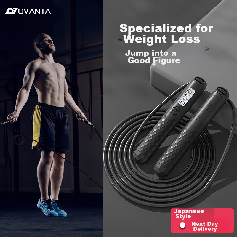 Oufanda Jump Rope for Children, Elementary School Steel Wire Rope with Counter Function, No-Tangle Design for Middle School Students' Exam Timing Rope