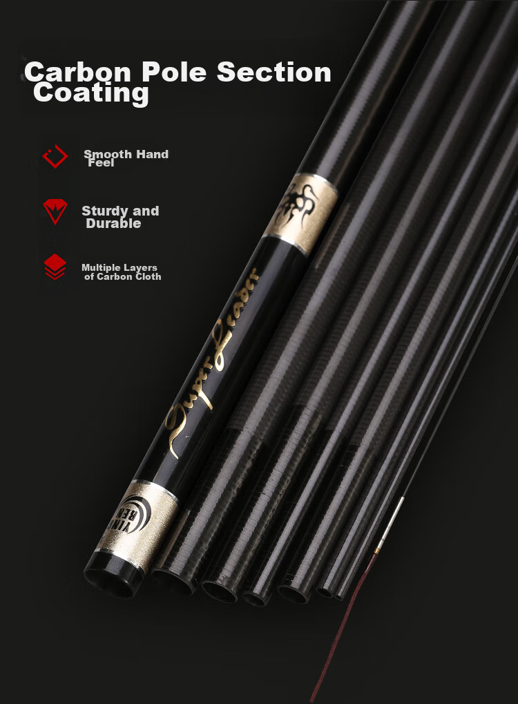 Shensha Yingren 4.5-Meter Fishing Rod, Ultra-Light And Ultra-Hard, 37 Sections, Handheld Rod, Short Section Stream Fishing Rod, Carbon Carp Rod, Fishing Tackle 12