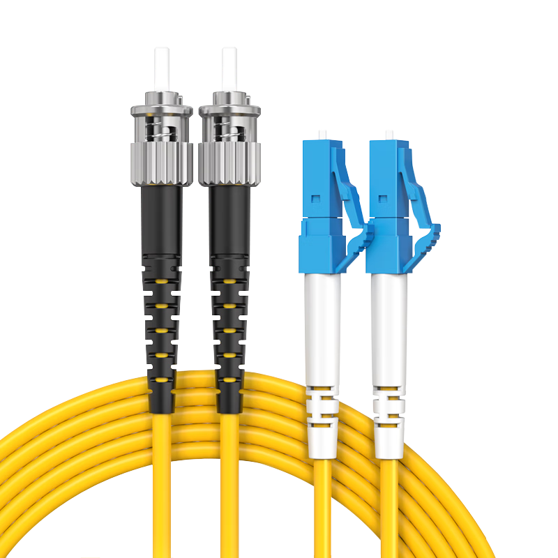 NetLINK Telecom-Grade Fiber Optic Patch Cable, ST-LC (UPC), Single-Mode Dual-Core 5 Meters, 9/125 Environmentally Friendly Indoor Fiber Optic Cable, Transceiver Pigtail, 1 Piece, HTF-ST