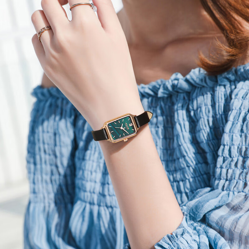 Julius Women's Watch Vintage Korean Style Student Leather Strap Quartz Wristwatch Back to School Gift