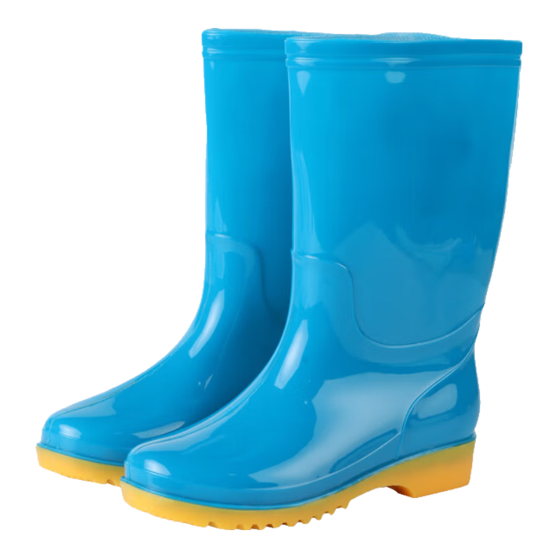 FOOTOPPO Women's Rain Boots, Fleece-Lined Waterproof Shoes, Mid-Calf Adult Rain Boots, Tall Overshoes, Waterproof Long Rain Boots for Ladies