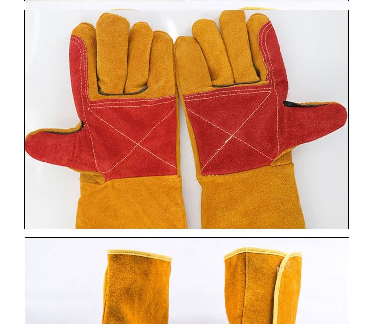 Bingyu Fireproof and Splash-Proof Welder Body Protection [Jingcang] Welder Cowhide Foot Protection 33cm Labor Protection BYly-112 14