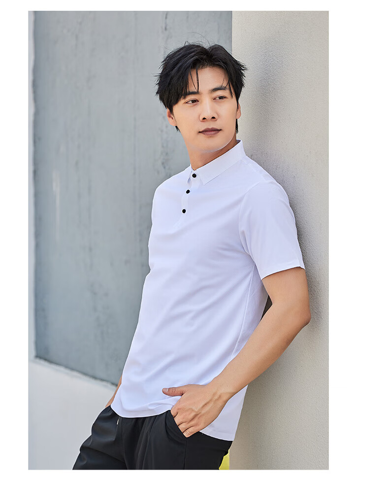 LangSha Men's POLO Shirt, Summer T-Shirt, Sports Quick-Dry Collared Short Sleeve, Ice Silk Breathable, Running Fitness Father's Day Gift 10