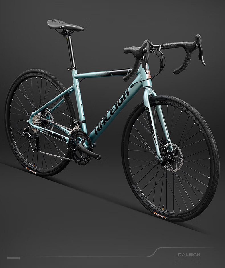 兰令(raleigh)公路车自行车弯把铝合金车架手变油碟刹变速赛车男女款