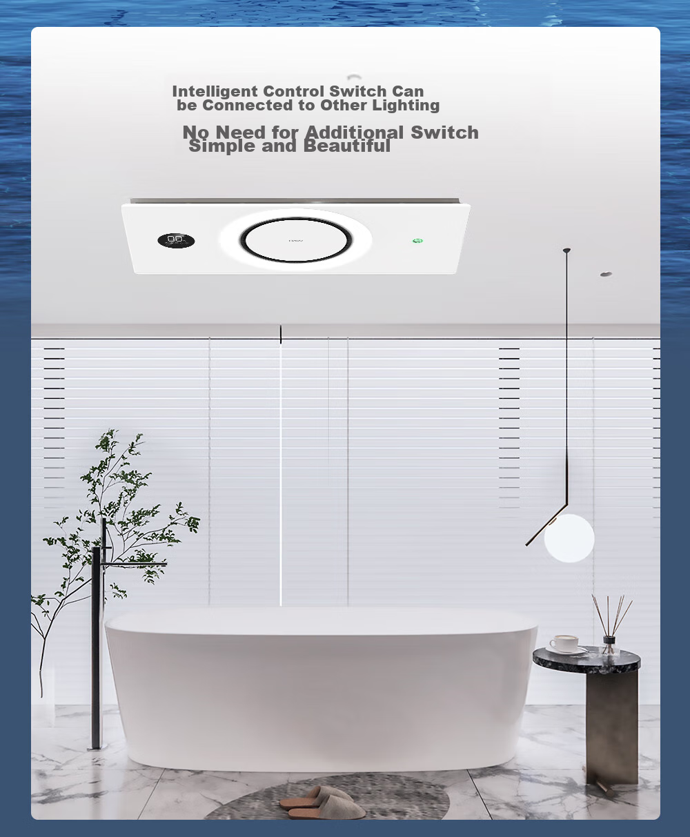 Haier Intelligent Warm Air Bathroom Heater, Circular Series, Integrated Lighting And Exhaust Fan, Heater E360U1 for Bathroom 9