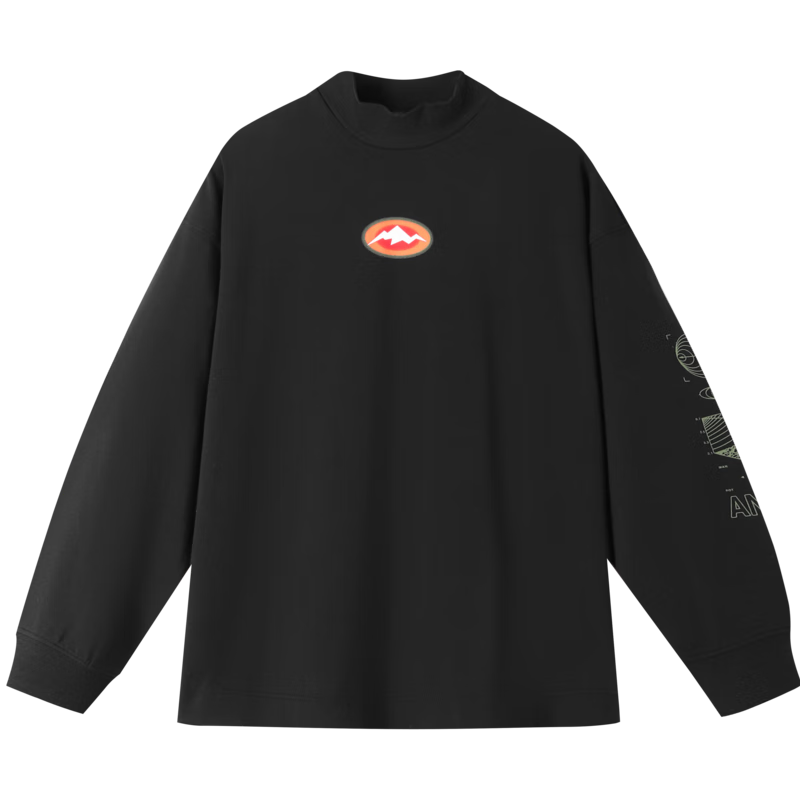 Annil Children's Clothing, Boys And Girls Mid-Collar Long-Sleeve Knit Sweater, 2024 Autumn New Style, Black, 130