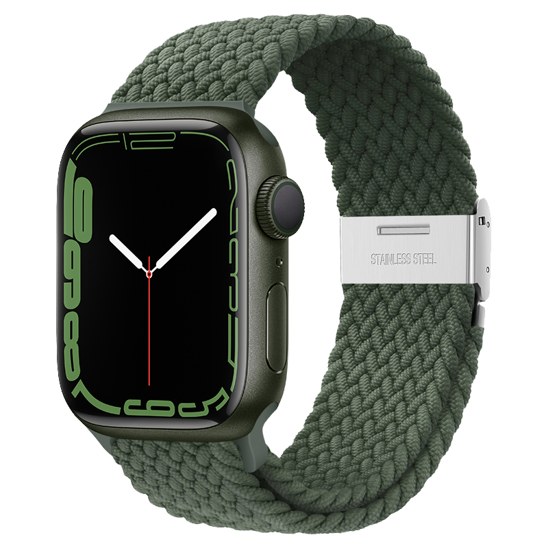 BHO Compatible Apple Watch S12 Band, Braided Loop Strap for Apple Watch S12/S11, IWatch S10/9/8/7 Ultra 4/SE 3/2 Nylon Strap