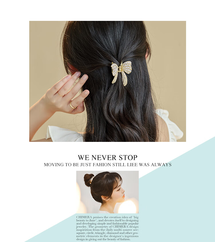 CHIMERA Butterfly Hair Claw Clip, Back of Head Half-Up Hairpin, Hair Accessory Clip, Hair Clip, Birthday Gift for Girls 1
