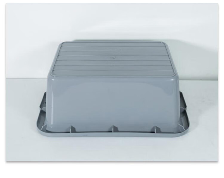 Temeiju Rectangular Plastic Basin for Hotel Dining, Large Single Basin for Washing Vegetables, Freezer Basin And Security Inspection Basi 3
