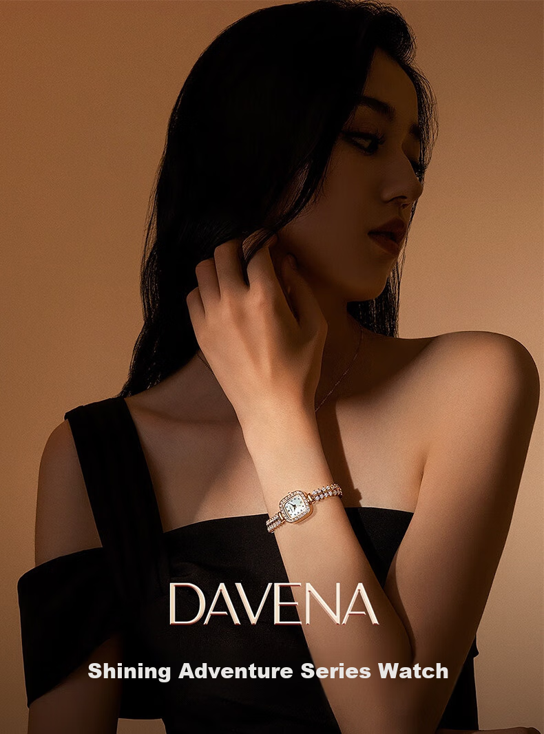 Davena [Celebrity Style] Tiweina Small Gold Spike Watch, Women's Luxury Niche Wristwatch, Birthday Gift for Girlfriend 1